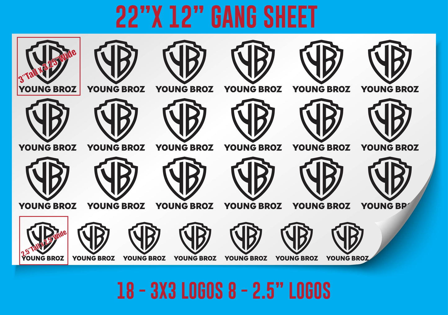 Premium 22" Wide Gang Sheet Builder